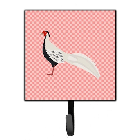 Carolines Treasures Silver Pheasant Pink Check Leash or Key Holder BB7929SH4
